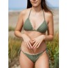 Maillot de bain LAGON BLEU 2 pièces LEA uni Kaki