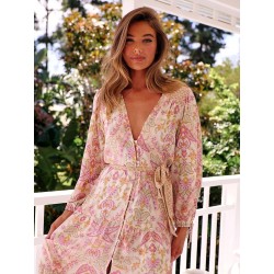 Robe longue marque JAASE Lindsay imprimé divine