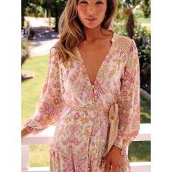 Robe longue marque JAASE Lindsay imprimé divine