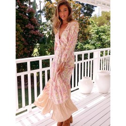 Robe longue marque JAASE Lindsay imprimé divine