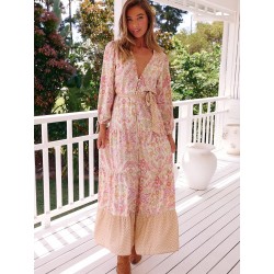 Robe longue marque JAASE Lindsay imprimé divine