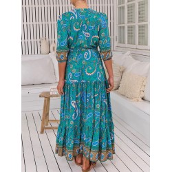 Robe longue JAASE Canberra imprimé Paisley