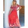 Robe longue JAASE modèle Sarita imprimé Sunset