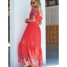 Robe longue JAASE modèle Sarita imprimé Sunset