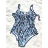 Maillot de bain LAGON BLEU 1P Nathalie imprimé Bali Navy