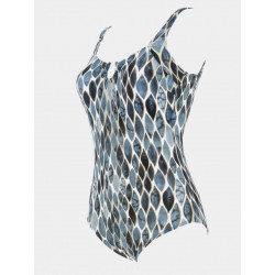 Maillot de bain LAGON BLEU 1P Nathalie imprimé Bali Navy