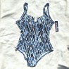 Maillot de bain LAGON BLEU 1P Nathalie imprimé Bali Navy