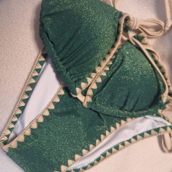 Maillot de bain LAGON BLEU 2 Pièces Léa Gold Vert