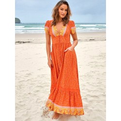 Robe longue JAASE Tabitha imprimé Liberty Soleado