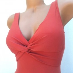 Maillot de bain LAGON BLEU 1P LAURIANNE Uni Terracotta