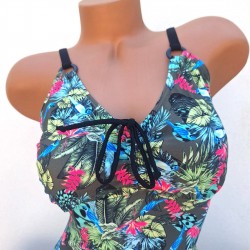 Maillot de bain LAGON BLEU 1P Virginia imprimé Perroquets