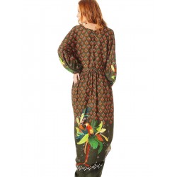 Robe longue Papagayo style jungle marque YACAMIM