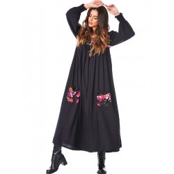 Robe midi POLKA style folk marque YACAMIM