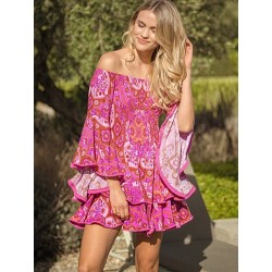 Robe courte Cosmica volant imprimé marque JAASE