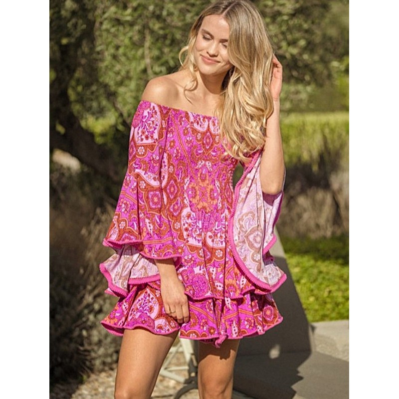 Robe courte Cosmica volant imprimé marque JAASE
