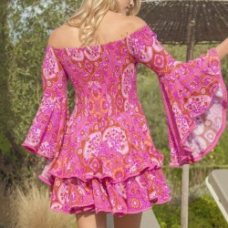 Robe courte Cosmica volant imprimé marque JAASE
