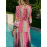 Robe longue marque JAASE modèle Tzinga imprimé Bohème
