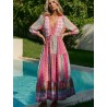 Robe longue marque JAASE modèle Tzinga imprimé Bohème