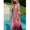 Robe longue marque JAASE modèle Tzinga imprimé Bohème