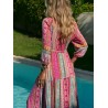 Robe longue marque JAASE modèle Tzinga imprimé Bohème