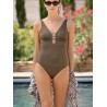 Maillot de bain Lagon Bleu 1P Britt Kaki Gold