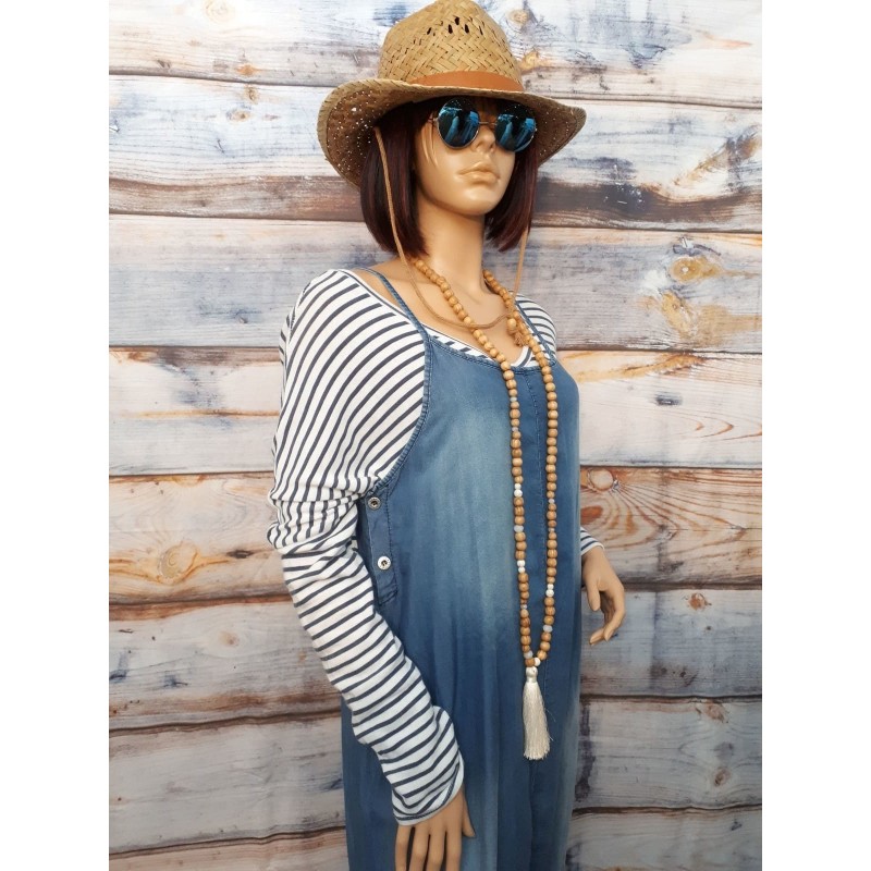 Salopette Sarouel JESS couleur jean délavé