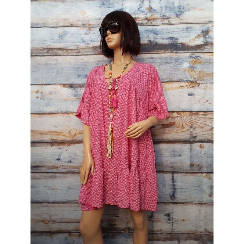 Tunique Bohème WENDY Rose Fushia