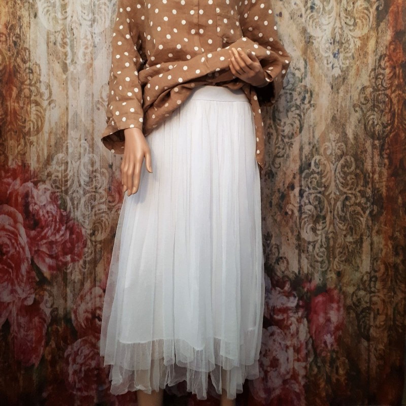 Jupon ou Jupe MARIE en Tulle doublé