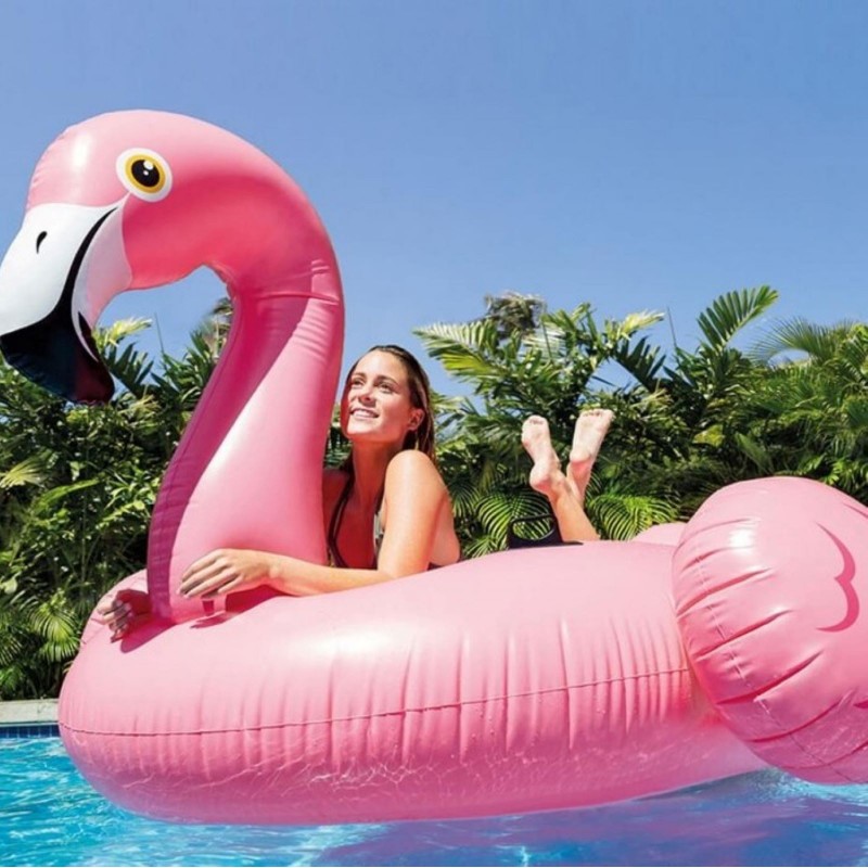 Bouée flamant rose gonflable Intex 142x137x97 cm