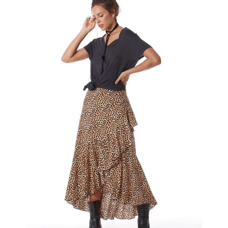 Jupe Wrap Léoparda marque YACAMIM
