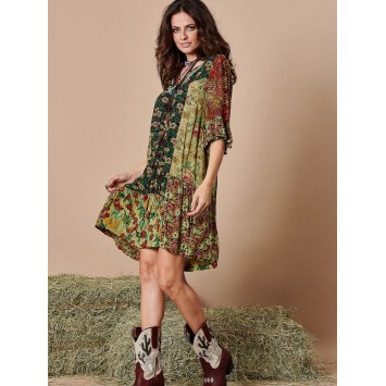 Robe courte LYSA patchwork YACAMIM