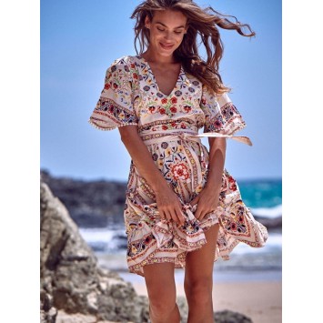 Robe Bohème courte JOHANNA imprimé JAASE