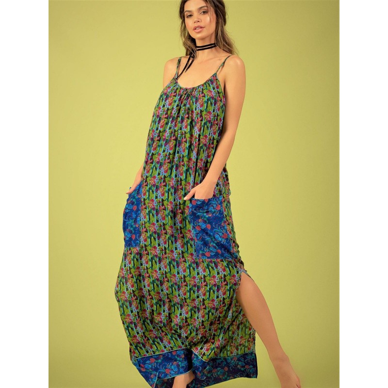 Robe longue GABRIELA hippie chic de la marque brésilienne YACAMIM